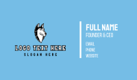 Angry Husky Mascot Business Card