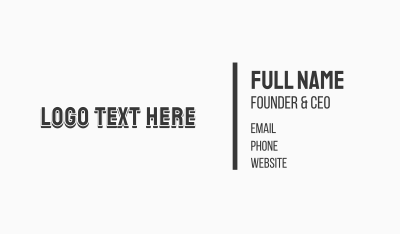 Strong Bold Text Business Card