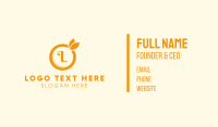 Orange Fruit Lettermark Business Card