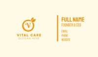 Orange Fruit Lettermark Business Card Image Preview