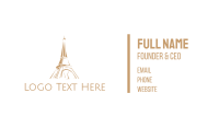 Brown Eiffel Tower Business Card Design