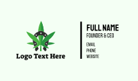Lucky Marijuana Weed Leaf Business Card Design