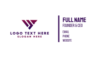 Purple Triangle Business Card example 2