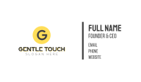 Yellow Dot G Business Card Image Preview