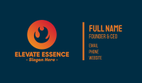 Flame Fire Circle Business Card