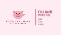 Pig Gaming Mascot Business Card Design