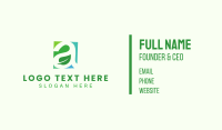 Green Square Business Card example 3
