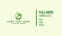 Green Apple Leaf Business Card