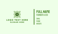 Green Organic Lettermark Business Card Design
