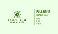 Green Organic Lettermark Business Card