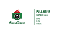 Green Camera House Business Card Image Preview