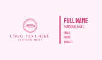 Pink Candy Sweet Monoline Business Card