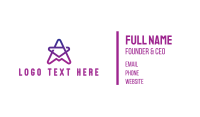 Purple Star Business Card example 1