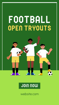 Try Outs are Open Facebook Story