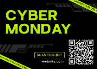 Cyber Monday Sale Postcard Design