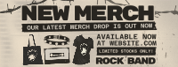 Punk Minimalist Rock Merch Facebook Cover