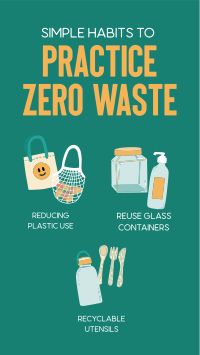 Simple Habits to Zero Waste Facebook Story