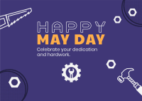 May Day Message Postcard