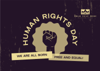 Human Rights Protest Postcard