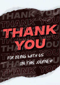 Grunge Thank You Poster