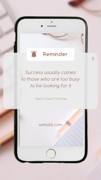 Business Quote Phone Reminder Instagram Reel