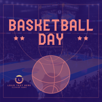 Sporty Basketball Day Instagram Post Design