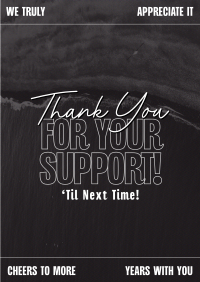 Sleek Dark Thank You Poster