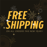 Free Shipping Sparkles Instagram Post Design