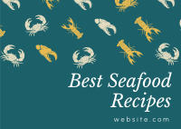 Seafood Recipes Postcard