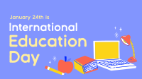Cute Education Day Animation