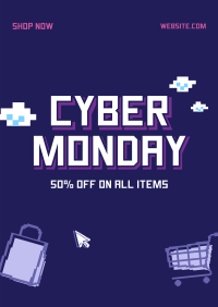 Pixel Cyber Monday Poster