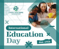 Happy Education Day  Facebook Post Design