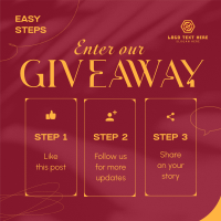 Elegant Giveaway Steps Instagram Post Design