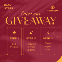 Elegant Giveaway Steps Instagram Post Image Preview