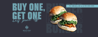 Double Burger Promo Facebook Cover Image Preview