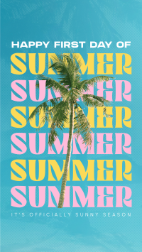 Summer Palm Tree Facebook Story Design