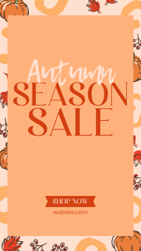 Leaves and Pumpkin Promo Sale Facebook Story Design