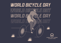 Happy Bicycle Day Postcard Design