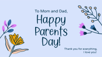 Floral Parents Greeting Facebook Event Cover