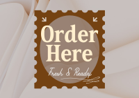 Simple Order Here Postcard Design