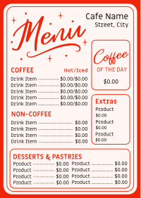 Retro Cafe Menu Menu Image Preview