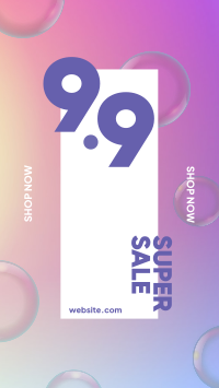 9.9 Sale Bubbles Instagram Story