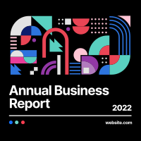 Annual Business Report Bauhaus Linkedin Post Design