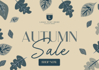 Deep  Autumn Sale Postcard Design