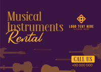 Music Instrument Rental Postcard
