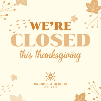 Closed On Thanksgiving Instagram Post Image Preview