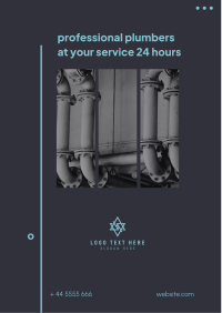 Plumbers 24 Hours Flyer Design