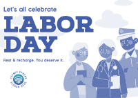 Happy Labor Day Postcard