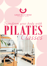 Minimalist Pilates Classes Flyer