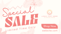 Quirky Shopping Sale Facebook Event Cover Design